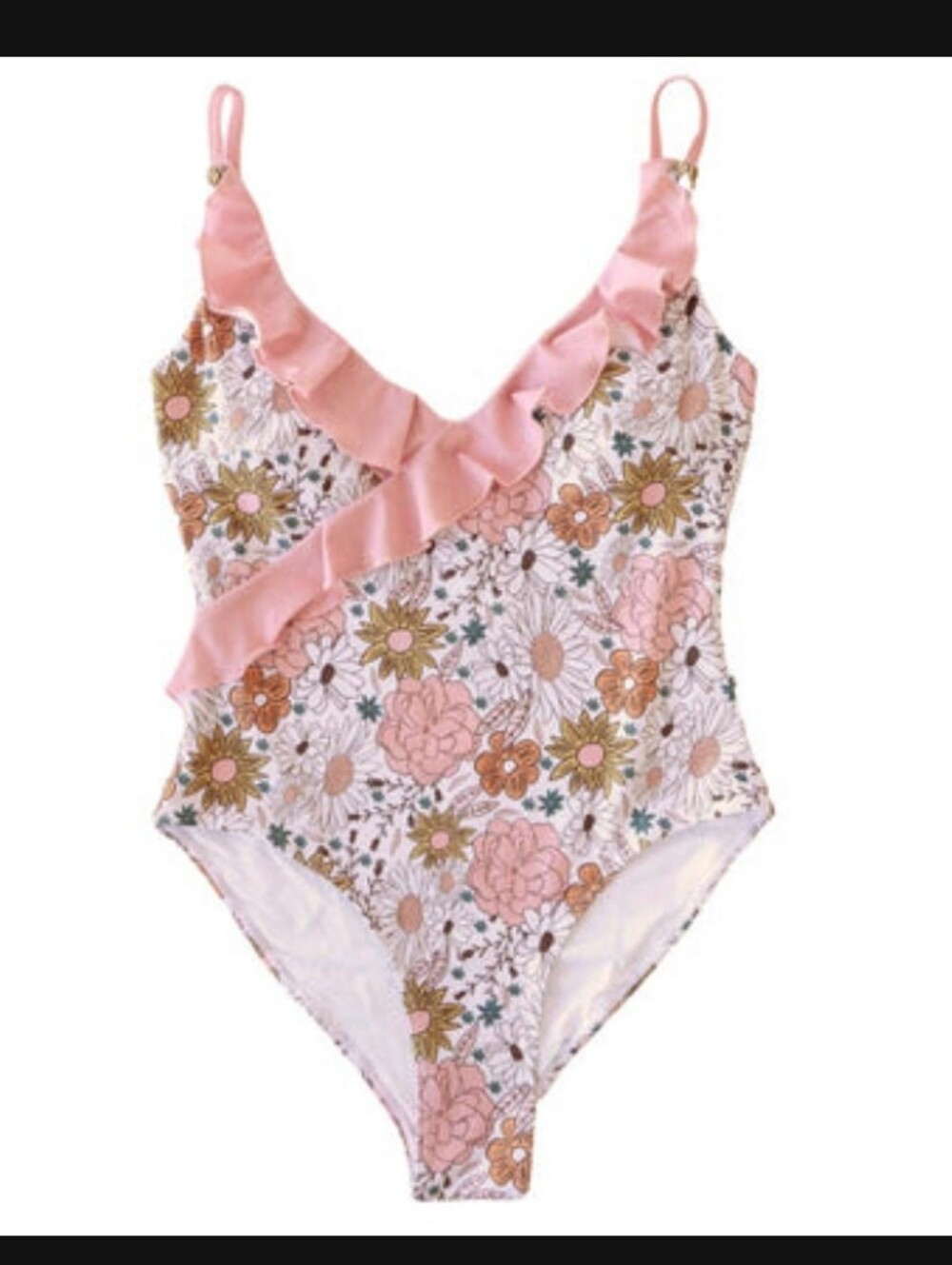 NWT Caden Lane Womens Boho Floral Pink Swimsuit (Only)- Matching Set Available
